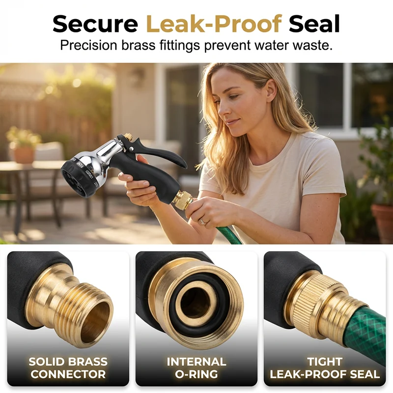 Heavy-Duty Metal Garden Hose Nozzle Sprayer - Image 6