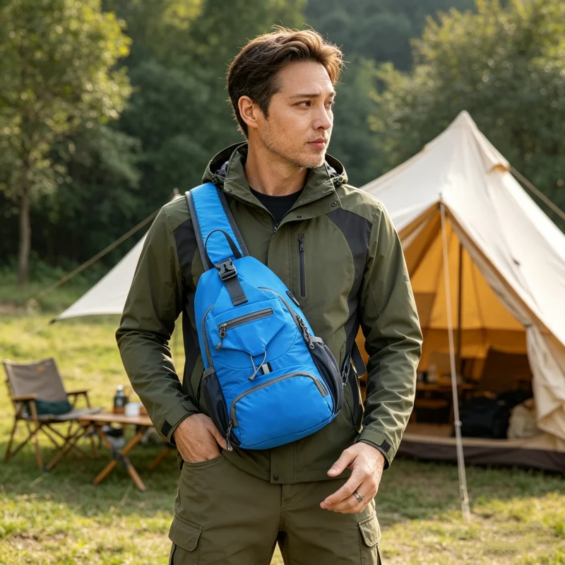 π 50% OFF NOW! π§ Men's Outdoor Sling Bag β Multi-Pocket, Water-Resistant & Breathable β Perfect for Travel & Daily Use β¨