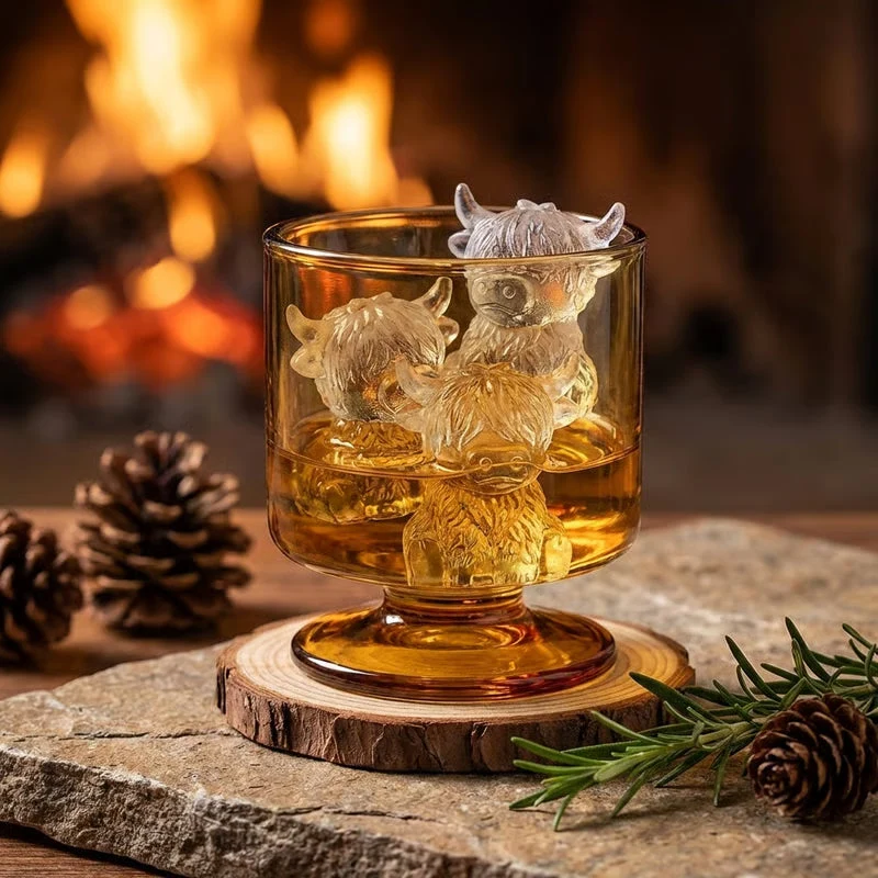 🐮6‐Cavity Mini Highland Cow Ice Cube & Dessert Mold 🧊🍪 Cute 3D Ice for Drinks, Parties & Gifts💕 - Image 3