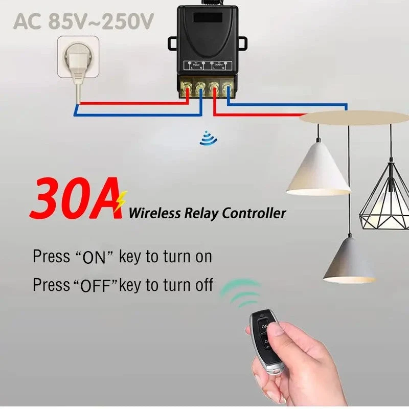 Wireless Remote Control Switch & Receiver Kit, No Wiring - Image 6