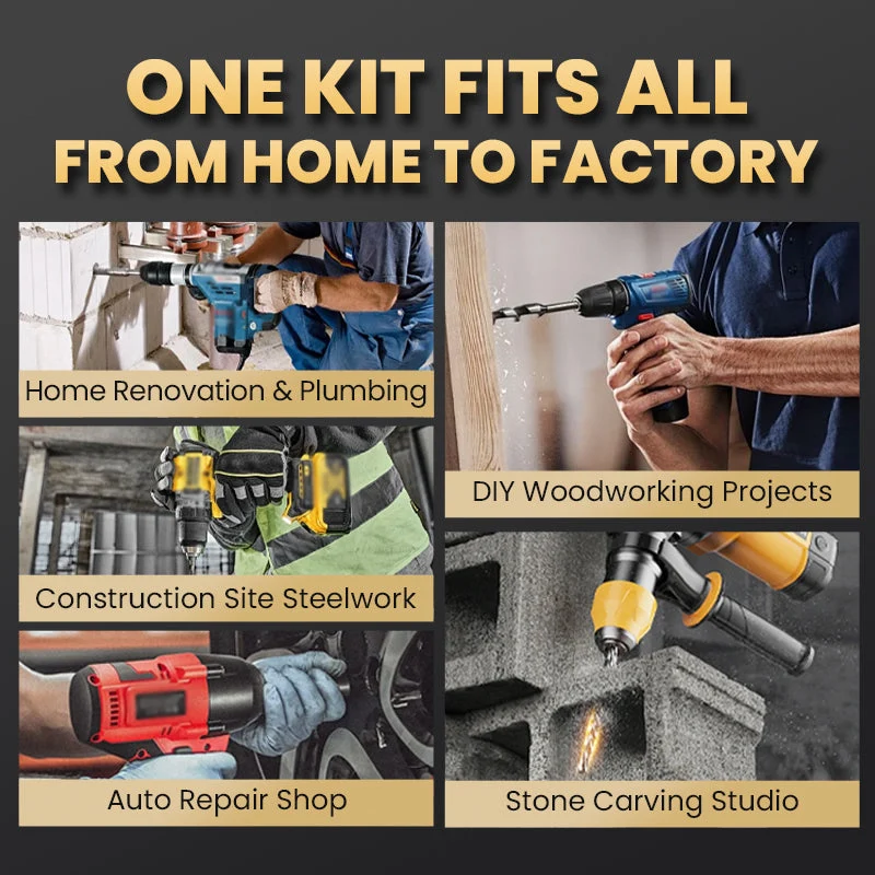 🏆Flash Sale⚡ 50K+ SOLD! 💥High-Strength 4-Flute Serrated Eccentric Drill Bit Kit - Image 10