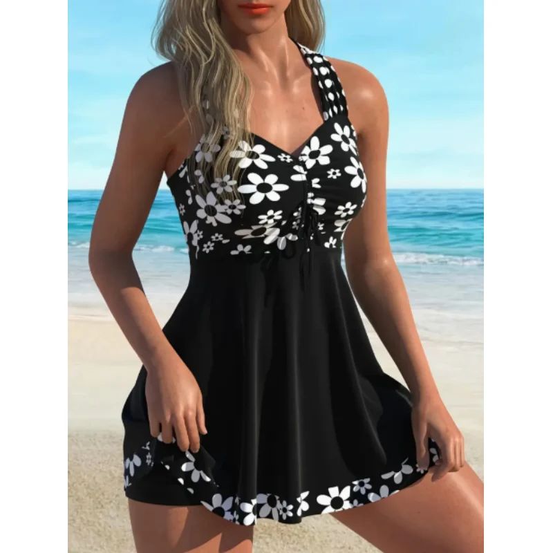 Women's Floral Print Tankini Swimsuits with Boyshorts - Image 3