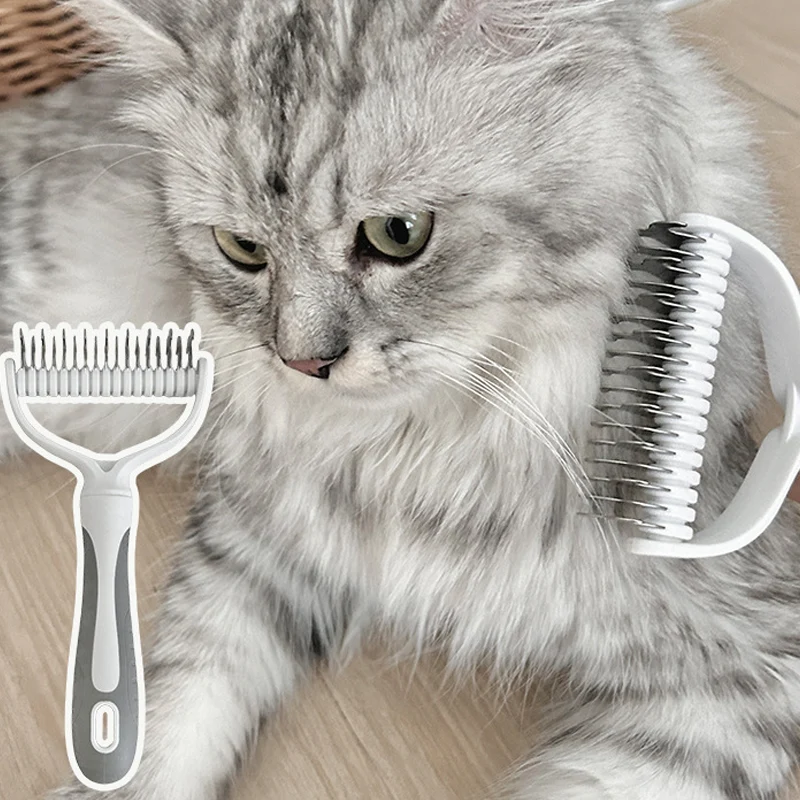 Dual-Sided Pet Grooming Rake - Image 2