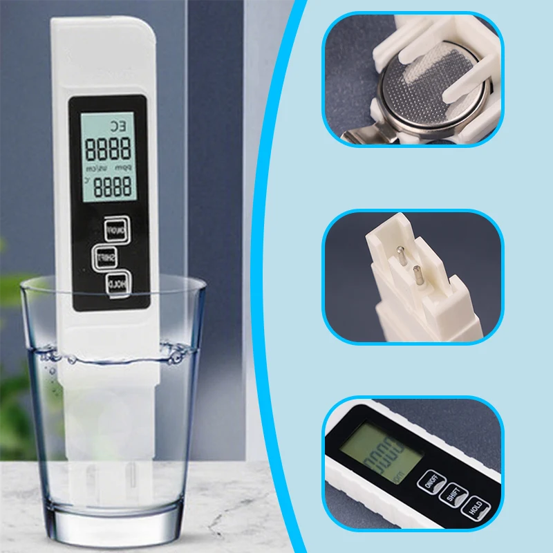 π§ 3-in-1 TDS Water Quality Tester - Measures pH, Chlorine, and Hardness with LCD Display for Pools and Aquariums ππ± - Image 5
