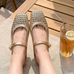 Alternative view of 🌸NEW HOT SALE 50% OFF✨Women's Woven Square-Toe Mary Jane Mules