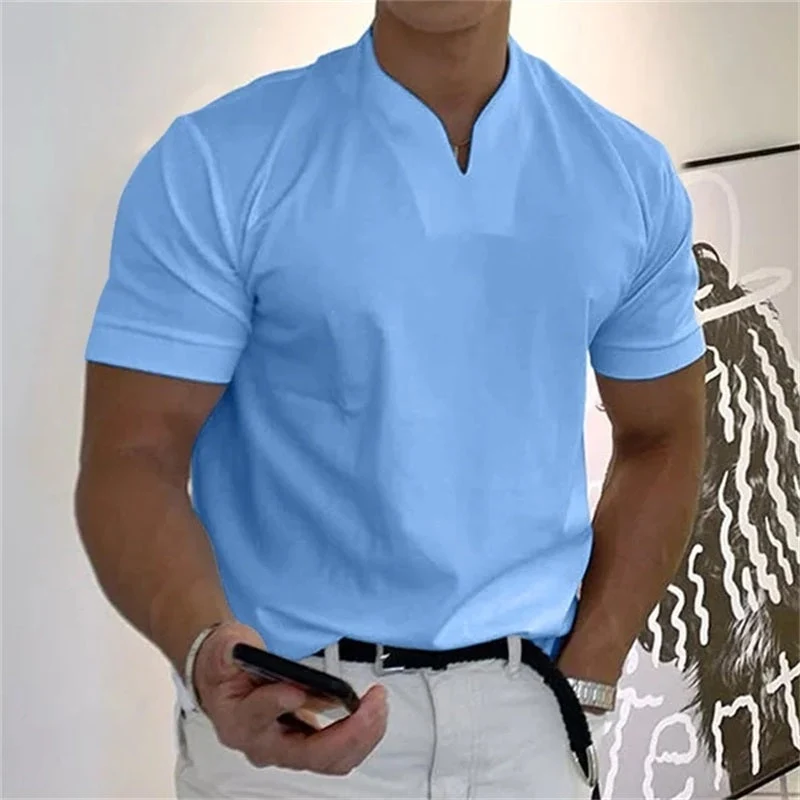 ⏰ Now only 50% off! 💎 Men Gentlemans Business Short Sleeve Fitness T-shirt - Image 8