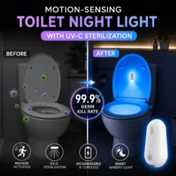 Alternative view of Motion-Sensing Rechargeable Toilet Night Light