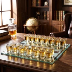 Shot Glass Chess Set for Parties and Gatherings