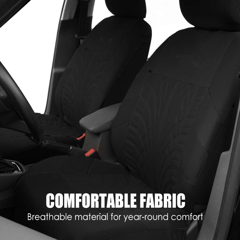 Car Seat Cover Set with Tire Tread Pattern - Image 17