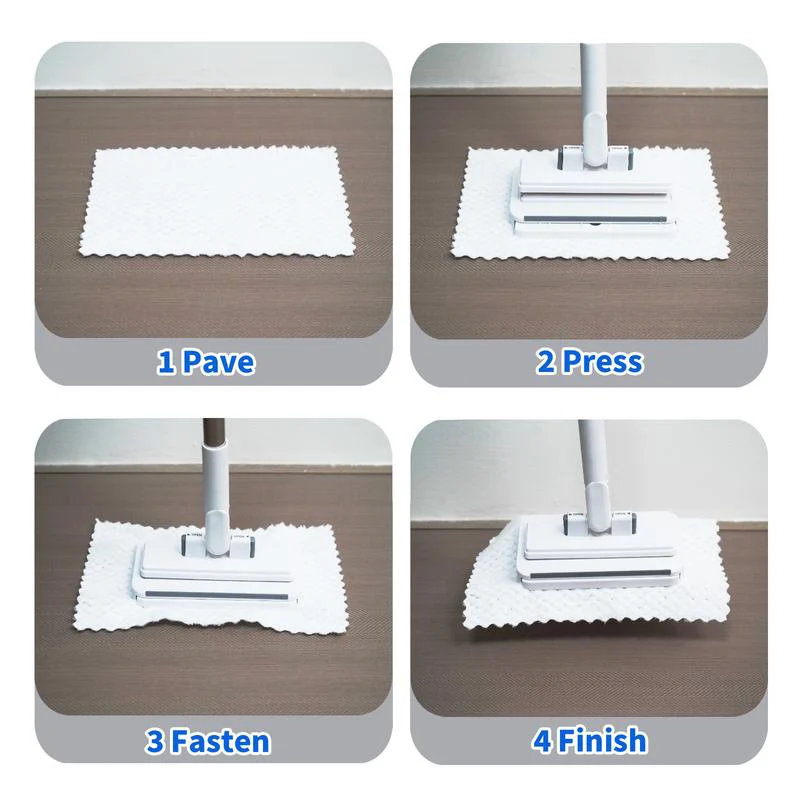 Hands-Free Flat Mop with Universal Cloth Clamp - Image 5