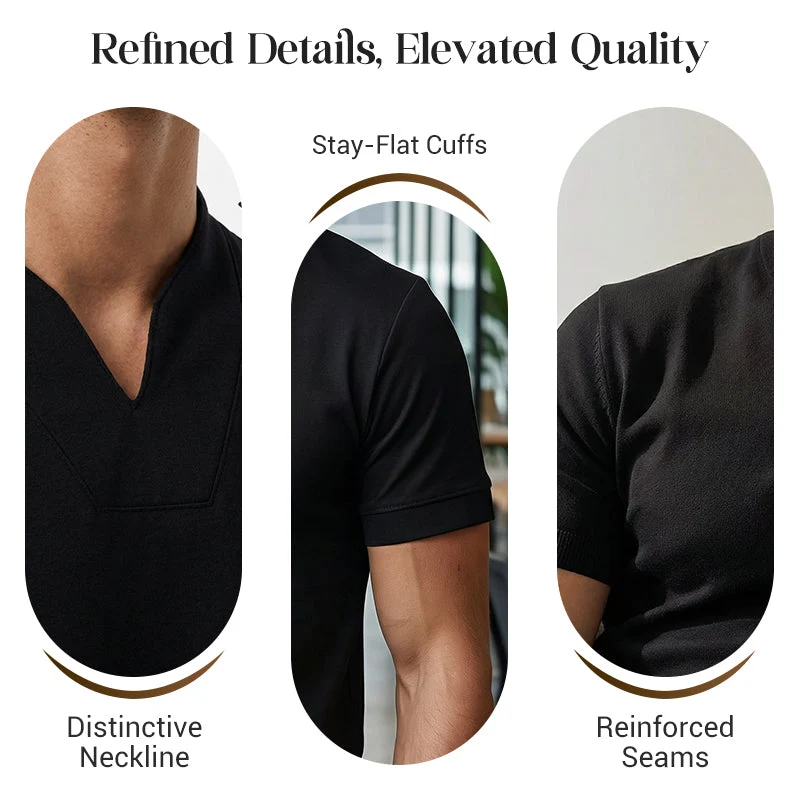 ⏰ Now only 50% off! 💎 Men Gentlemans Business Short Sleeve Fitness T-shirt - Image 16