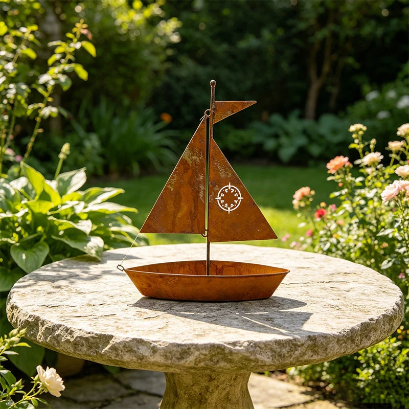โต 50% OFF NOW! ๐ฑ Rustic Sailboat Metal Planter โ Handcrafted, weather-resistant & perfect for succulents, herbs or flowers โ charming garden or shelf decor ๐ก - Image 6