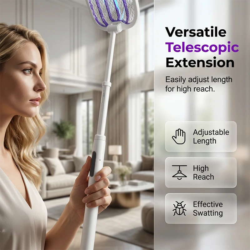 π¦ 50% OFF NOW! βοΈ3-In-1 Extendable Bug Zapper - Image 5