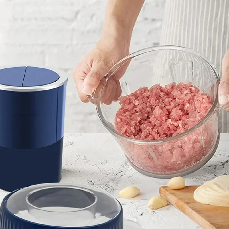 Electric Food Chopper, 2 Gears Speed & 4 Blades - Image 5