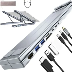 🏆50% OFF🏆 USB-C Docking Station Laptop Stand with 4K HDMI⚡