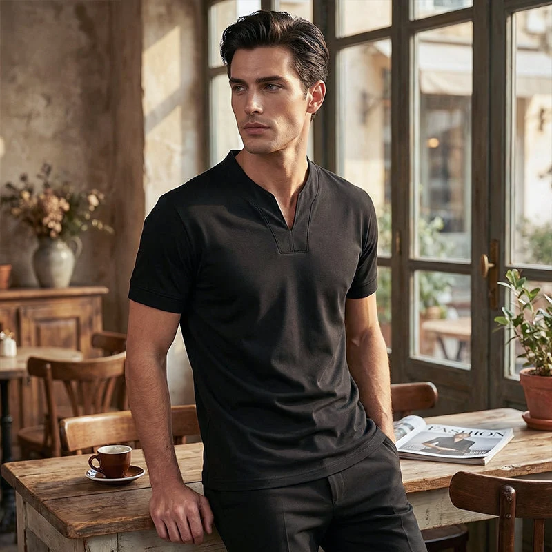 ⏰ Now only 50% off! 💎 Men Gentlemans Business Short Sleeve Fitness T-shirt - Image 13