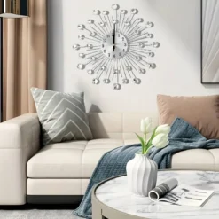 Alternative view of ✨ 50% OFF NOW! 🕰️ Rhinestone Wall Clock – Silent Movement, Sparkling Design & Elegant Home Decor 💎