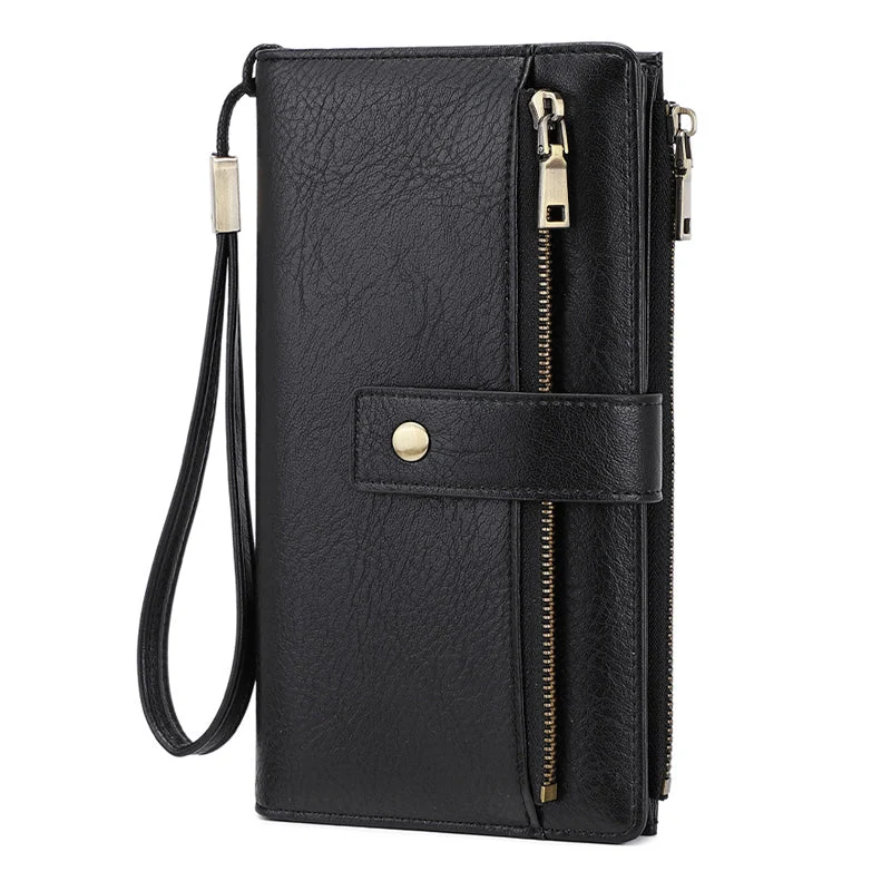 Women's Retro Style RFID Blocking Tri-fold Wallet - Image 3