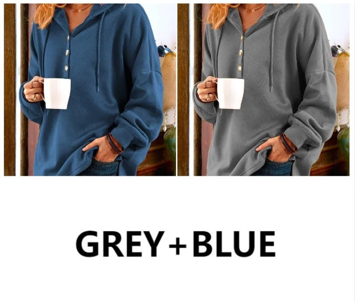 ✨LONG SLEEVE BUTTONED SWEATSHIRT - Image 11