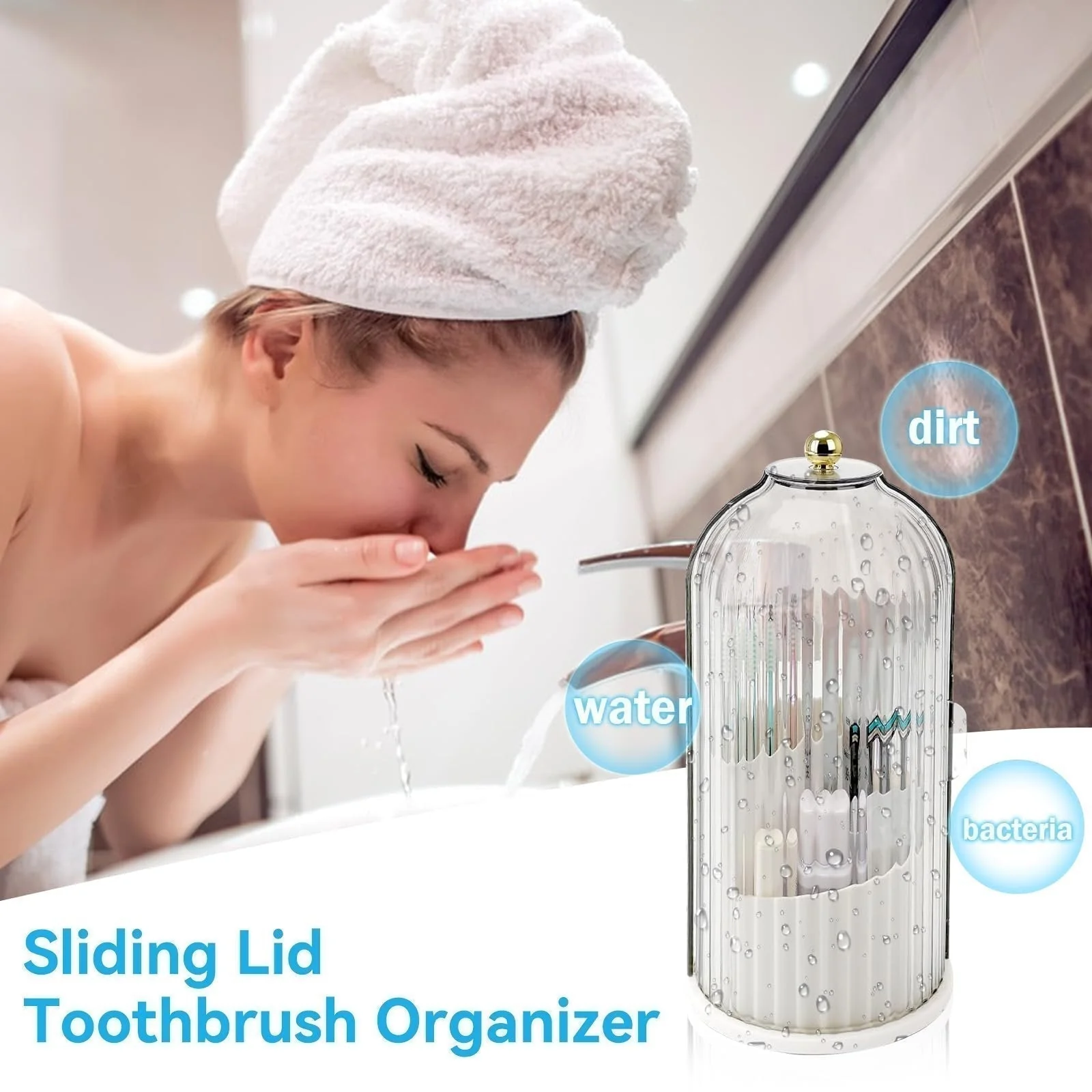 π’π’50% OFF !! β° Sliding Lid Toothbrush Organizer