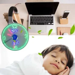 🔥Hot Sale,Buy 2 GET 1🔥USB Fan with LED Clock Lighting
