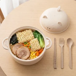 Alternative view of 🔥While Supplies Last 40% OFF!🎉 1300ml Instant Noodle Bowl Set with Lid & Cutlery