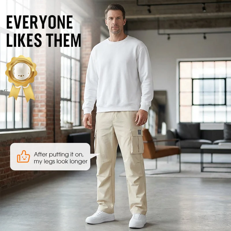 Men's Casual Cargo Pants with Multi-Pockets - Image 12