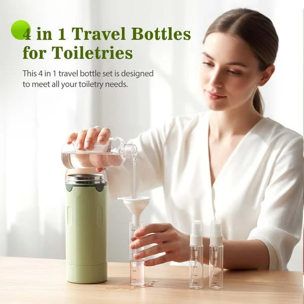π§΄ 50% OFF NOW! π 4-in-1 Travel Dispenser Bottles β Leak-Proof, Refillable & TSA Approved - Image 3