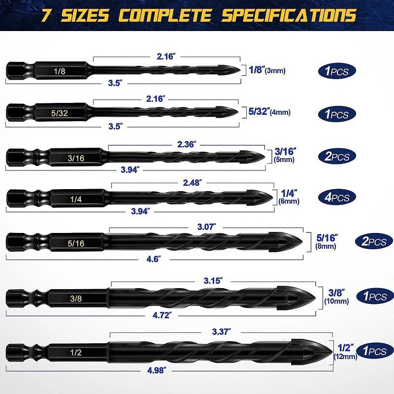 Four-Flute Sawtooth Drill Bit Set - Image 5