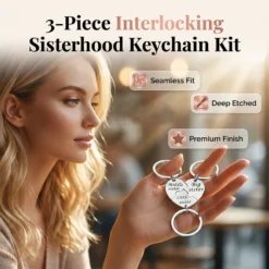 3-Piece Stainless Steel Interlocking Keychain Kit