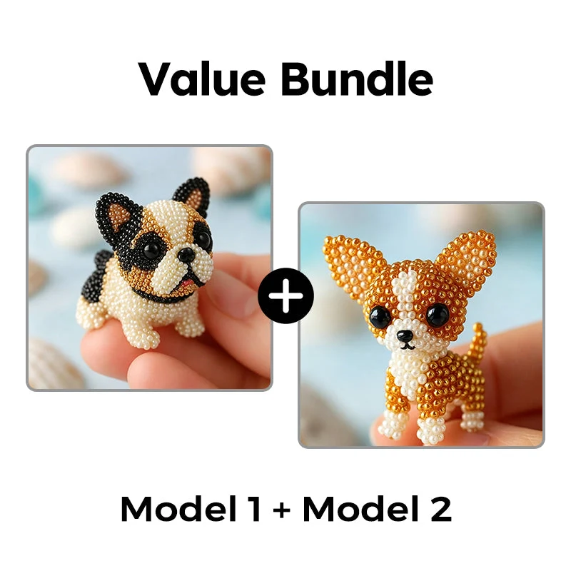 Colorful Beaded 3D Dog Model Kit - Image 7