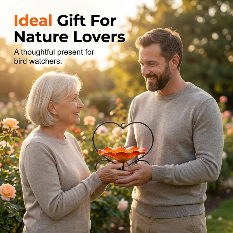 🐦 50% OFF NOW! 💖 Heart-Shaped Bird Feeder – Floral Design, Hanging, Rust-Resistant & Perfect for Backyard or Balcony 🏡 - Image 7