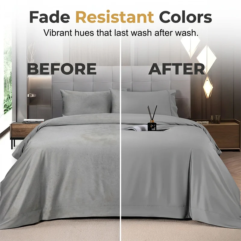 Breathable Solid Color Cooling Bed Sheet Set - Image 2