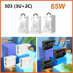 Alternative view of [Practical Gift] 65W Multiple-Ports Fast Charger