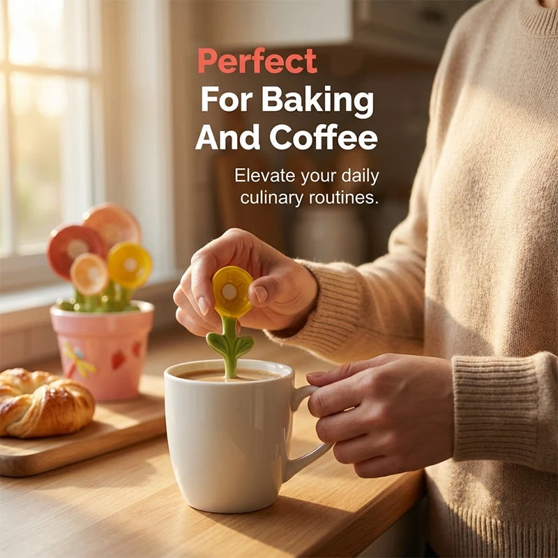 Ceramic Flower Measuring Spoon Set - Image 5
