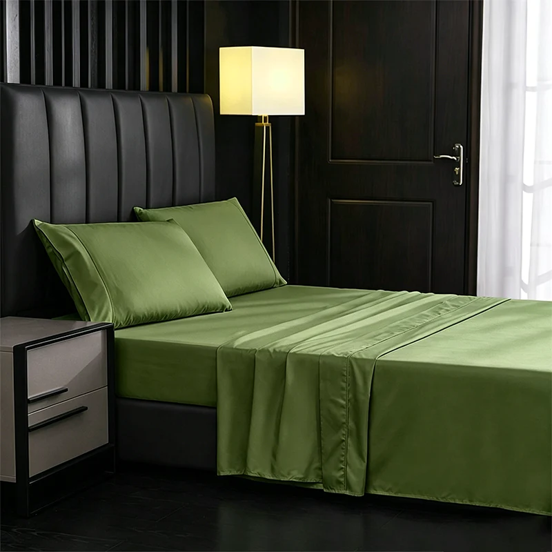 Breathable Solid Color Cooling Bed Sheet Set - Image 5