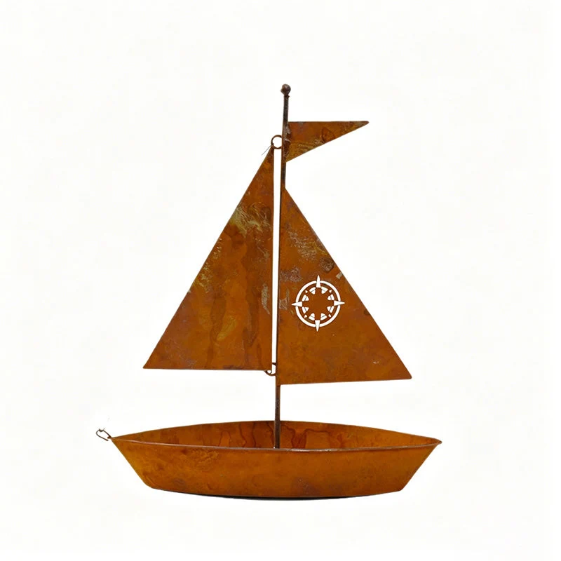 โต 50% OFF NOW! ๐ฑ Rustic Sailboat Metal Planter โ Handcrafted, weather-resistant & perfect for succulents, herbs or flowers โ charming garden or shelf decor ๐ก - Image 9