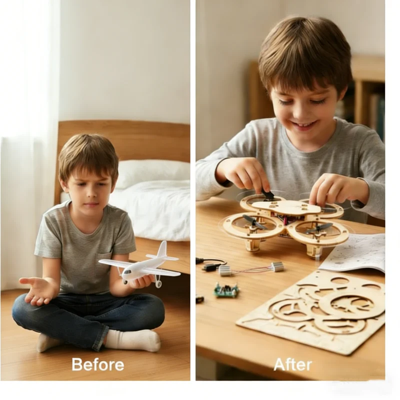 ππ₯ HOT SALE 50%OFF π₯π§© DIY Wooden Drone Building Kit π - Image 7