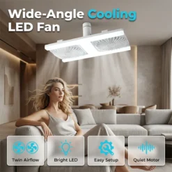 📢📢50% OFF !!!⏰Modern 2-in-1 LED Ceiling Fan Light