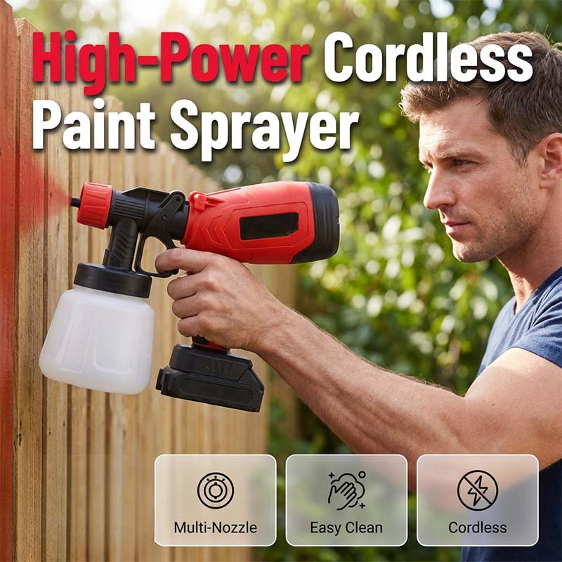 π¨π Cordless paint sprayer β 2 batteries, versatile, for painting & gardening!