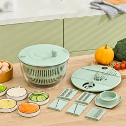 9-in-1 Multifunctional Large Capacity Salad Spinner & Slicer