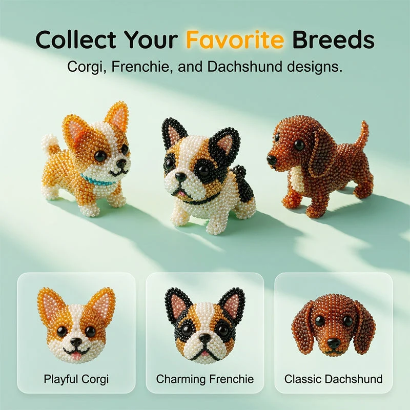Colorful Beaded 3D Dog Model Kit - Image 23