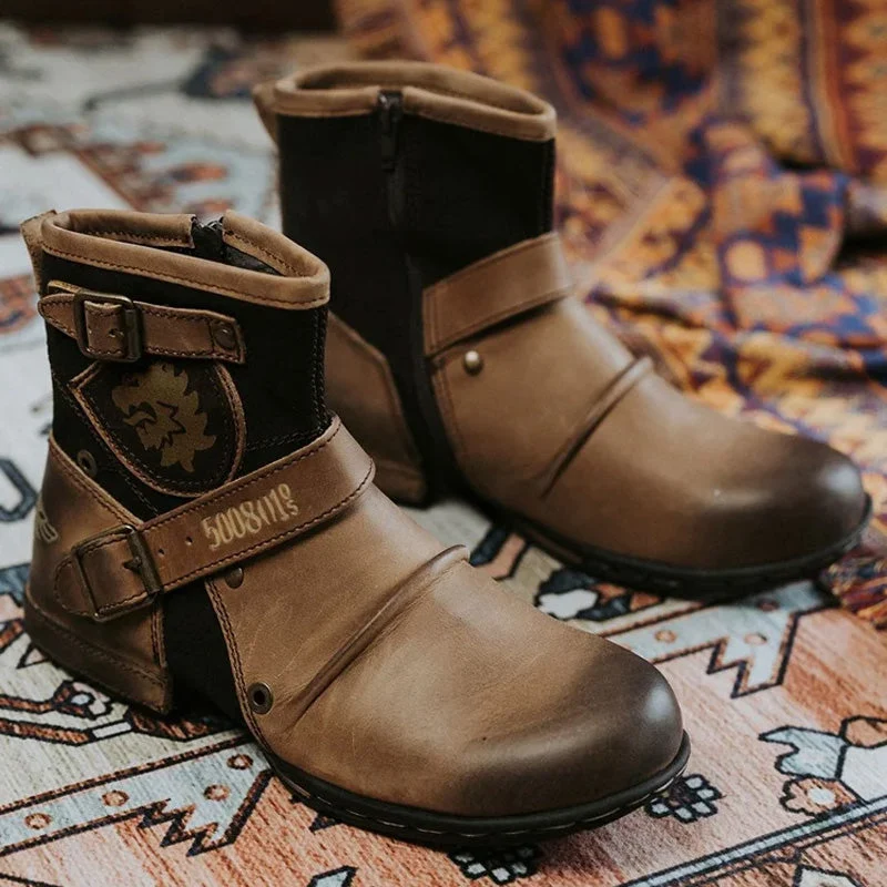 🔥🖤Black Friday Sale:50% OFF🔥Men's Western Cowboy Style Leather Boots - Image 6