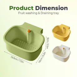 Alternative view of 2-in-1 Hanging Sink Strainer Basket