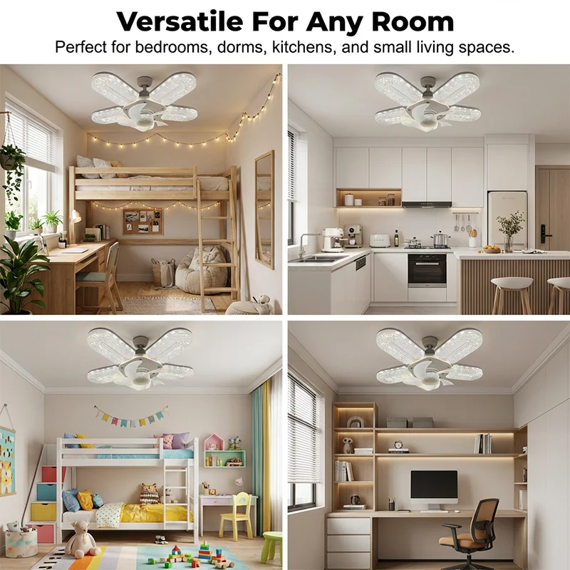 Crystal-Effect LED 5-Blade LED Fan Light - Image 6