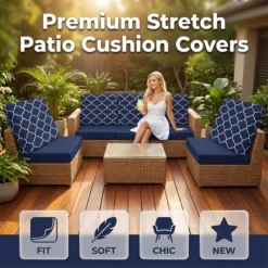 ποΈ LIMITED-TIME 50% OFF! β¨ Patio Sofa Cushion Cover β Stretch, Water-Resistant β¨