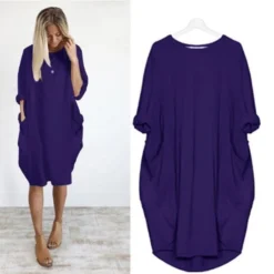 🔥Autumn Sale 49% OFF - Long Sleeve Casual Loose Pocket Dress🎁Buy 3 Pay 2