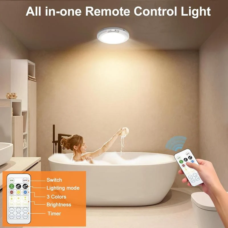 β¨ Rechargeable Motion Sensor Ceiling Light β Auto-On/Off, Magnetic Mount & Waterproof for Closet, Stairs, Garage & Balcony π¦π‘ - Image 5