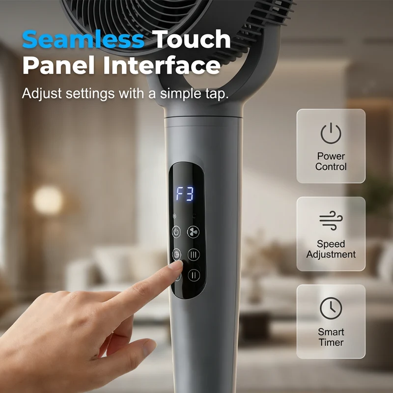 Remote Control Air Circulator Pedestal Fan - Image 3