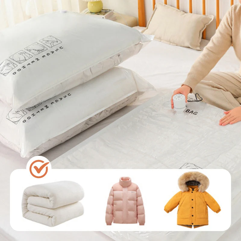 Reusable Vacuum Compression Bag for Clothes Storage - Image 12